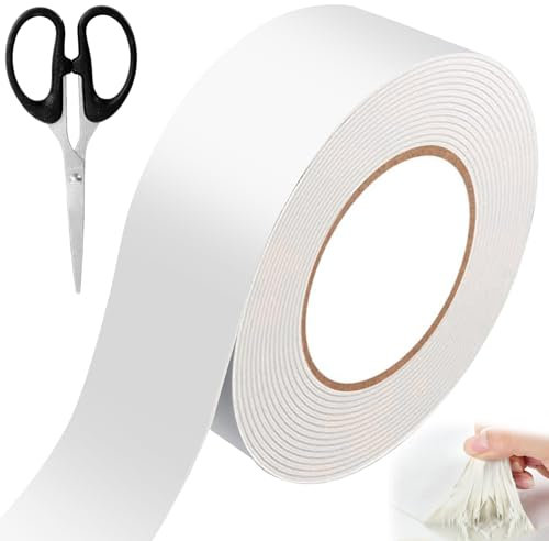 Nastro di Butile Bianco 5cm*10m Nastro Sigillante Impermeabile, Nastro professionale in butile Bianco Extra Forte Nastro Ripara per Tetto, Roulotte, Camper, RV, Tubi, Giunti, Toppa(con Forbici)