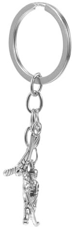 BELLIFFY Hockeyspieler-schlüsselanhänger Sportmotiven Schlüsselanhänger Mit Ringe Kleiner Schlüsselanhänger Als Taschendekor Für Rucksack Und Geldbörse