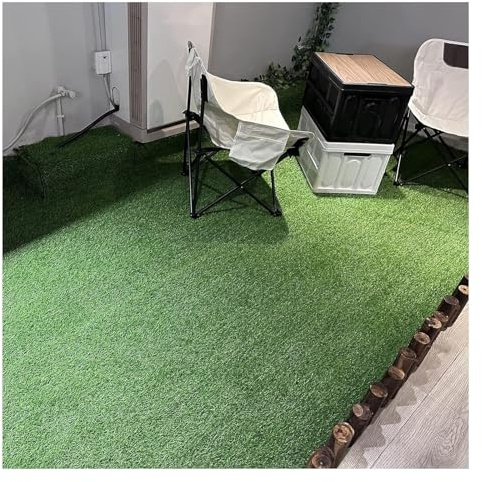 Alfombra sintética de césped artificial para balcón, jardín, techo, boda, color verde, 0,5 m x 2 m