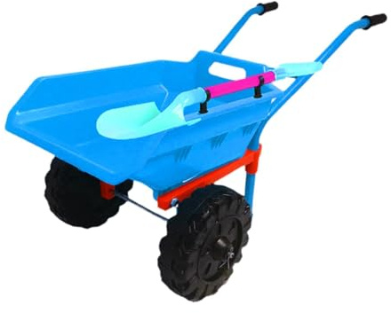 MagiDeal Schubkarre für Kinder, Konstruktionsspielzeug, Kart für Den Außenbereich, Blau Rot