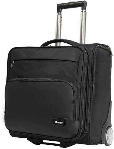 Rocklands® Rolling Laptop Bag 2 Wheel Laptop Bag Wheeled Briefcase Business Office Trolley Case Travel Cabin Bag - 8609
