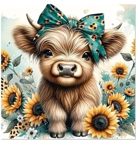 SASMOIYUG Juego de pintura al óleo por números para adultos, animales, kit de pintura al óleo para niños, pintura por números para niños, kit de pintura al óleo pintada a mano - 40 x 40 cm, lienzo