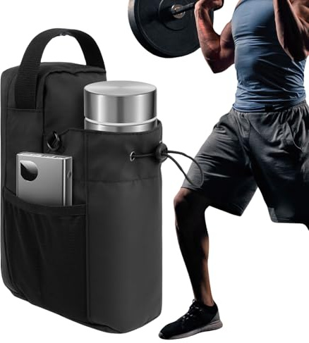 Fyeme Magnetische Wasserflasche Tasche mit Schultergurte 25×13×11cm Gym Tasche Magnetisch mit Netzfach Unisex Magnetic Gym Bag Geeignet für Fitness Yoga Sport Laufen Outdoor Abenteuer