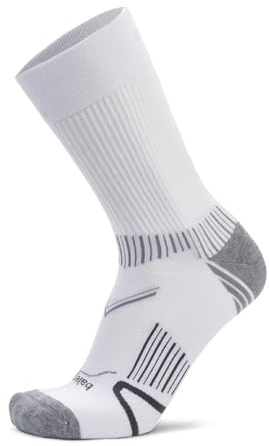 Balega Enduro Arch Support Performance Crew Socken Für Herren Und Damen - Gepolstert,Atmungsaktiv,Feuchtigkeitsableitend,Nahtloser Zehenbereich,Ergonomische Passform - Weiß,Größe L (EU 43-45.5)