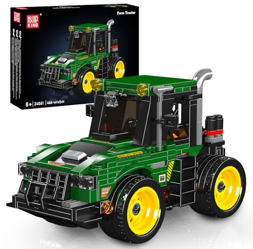 Mould King 24061 Technik Traktor Machine Bausteine, 466PCS LKW Modell, Technologie Klemmbausteine Bausatz für Forstmaschinen Spielzeug