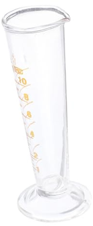 ULTECHNOVO Messbecher aus Glas 10ml mit Lesbarer Skala Messbecher Ml Skala 1ml Laborgerät für Präzises Abmessen von Flüssigkeiten und Zutaten Zufällige Farbe
