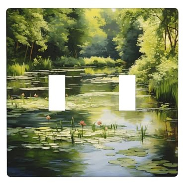 Phayah Ninfee nel modello stagno doppio interruttore della luce piastre di copertura piastra decorativa da parete doppia interruttore interruttore luce copertura