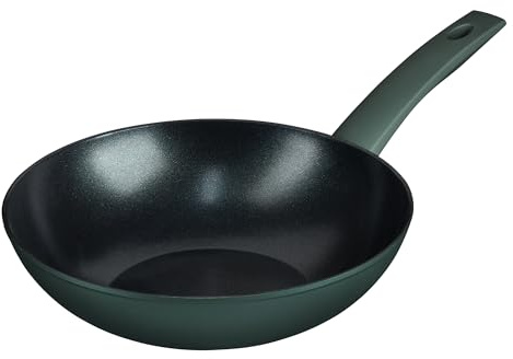 Prestige Earth Friendly 28cm Non-Stick Induction Wok – Plant-Based Coating, Toxic Free, Made in Italy, Green