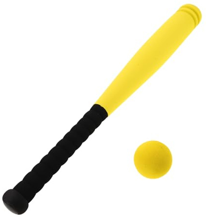 Yardwe Bat De Baseball Doux pour Enfants Jouets De Batte De Baseball Chauve-Souris Enfant en Bas Âge Jaune Eva