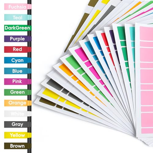 420 PCS Kabelbeschriftung, 14 Farben Kabeletiketten Kabel Beschriftung Ladekabel Markierung, Wasserdicht & Reißfest Selbstklebende Kabelmarkierer Beschreibbar Kabelkennzeichnung für Kabelmarkierungen