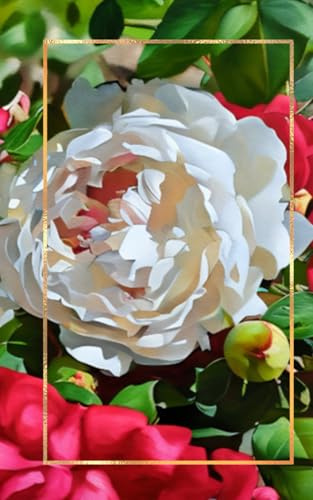 The Peony Portraits Journal (5x8 Lined Notebook) | Bloom & Vine Collection: White peony oil painting cover design, 80 lined pages, personalized title ... | Blooms on Vine × Vine Street Design Company