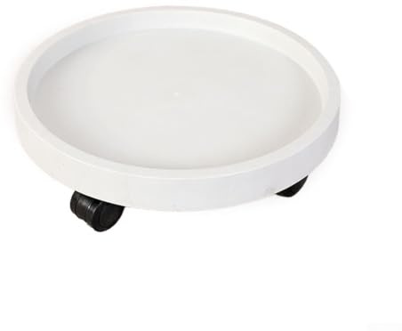 Yuanpgky 1 déménagement de plantes avec roulettes, plateau rond de 400 mm pour pots de fleurs lourds, base roulante avec 3 roues pouvant supporter jusqu'à 22,7 kg, utilisation en intérieur et en