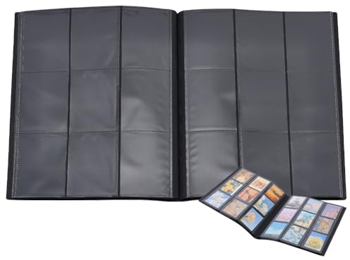 PH PandaHall Raccoglitore a 9 tasche 360 capacità carte raccoglitore da collezione custodia a doppio lato per carte da collezione, con 20 pagine, organizzatore di carte di sport per foto album