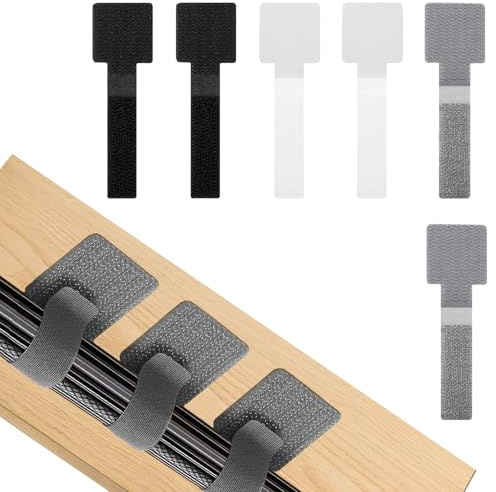 60 Stück Kabelbinder Klett Wiederverwendbare Klett-Kabelbinder Klettverschluss Selbstklebend Kabelbänder Kabel Organizer Kabelklett Für Kabelmanagement Wandbehänge （3 Farben）
