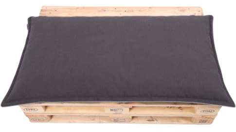 TexDeko® Cord Palettenkissen 120x40x18 cm (nur Sitzkissen) Anthrazit | Weicher Cordstoff, wasserabweisend, UV-beständig, waschbarer Bezug, Indoor & Outdoor Palettenpolster, 320 g/m² Stoffgewicht