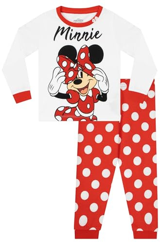 Disney Minnie Mouse Girls Minnie Mouse Pyjamas, Multicoloured, Age 7-8 Years