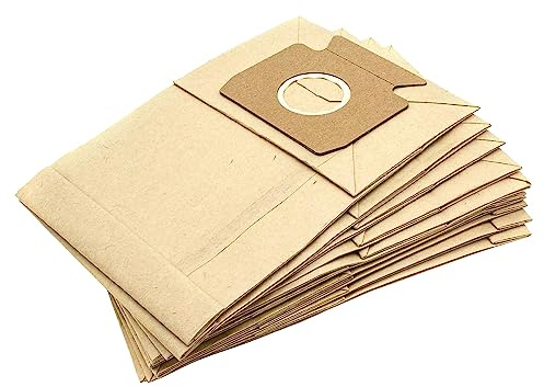 vhbw 10x sacchetto compatibile con Miele Exquisit HE, Meteor 100, S125, Mondia aspirapolvere - carta, tipo B, 27cm x 13cm color sabbia