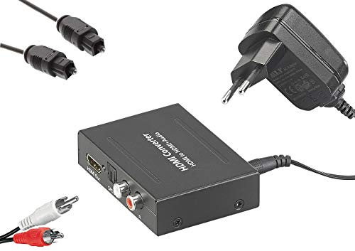auvisio HDMI-Audio-Konverter mit Cinch- und Toslink-Kabel