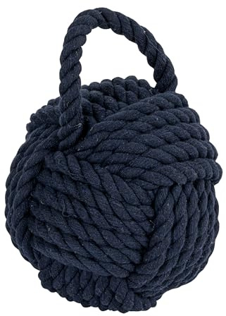 Creative Co-op Türstopper aus Baumwolle Nautisches Seil, Marineblau
