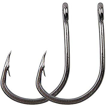 Circle Angelhaken - 40 STK Kohlenstoffstahl Angelhaken Set Salzwasserhaken, 11 Größen 2/0-12/0