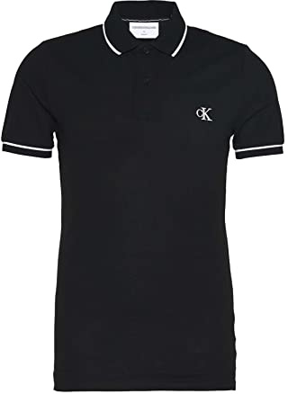 Calvin Klein Jeans Tipping Slim skjorta för män, Ck svart, XS