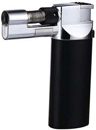KJG Metal Torch Black - Feuerzeug Gasbrenner - Jet Lighter - Sturmfeuerzeug