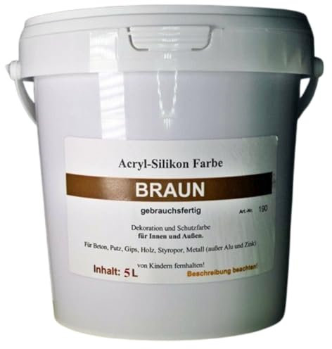 Braun - Beton Farbe - Acryl Silikon 5 Liter (€14,80/1L)