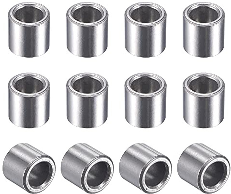 sourcing map Sleeve Bearings 8mm Bore 12mm OD 12mm Length Sintered Iron Self-Lubricating Bushings 12pcs