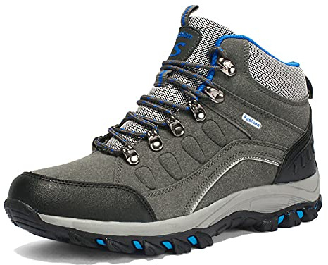 Youngtie Bottes de Randonnée Montagne Femmes Hommes Chaussures de Randonnée Imperméables Femmes Antidérapantes Confortables Grey 245 38 EU