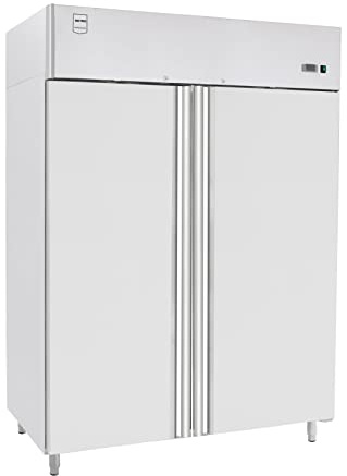 METRO Professional Congelatore GFR1400, acciaio inox, argento, consumo: 8,19 kWh/24h, illuminazione LED, sbrinamento automatico, 8 ripiani regolabili, 940 L, ideale per attività gastronomiche