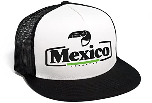 DEPARTED Herren Mesh Trucker Hat mit Print/Motiv - Snapback Cap - No. 295, Black/White