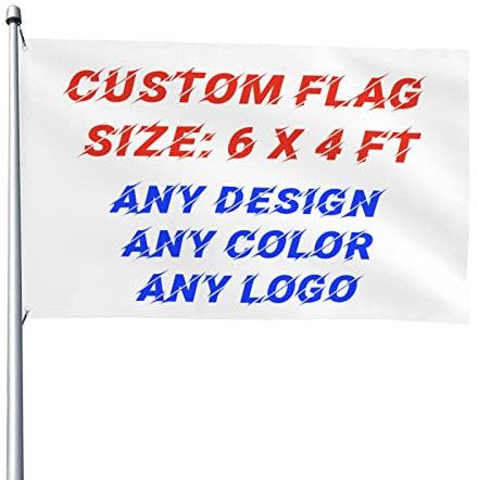 Naispanda Personalisierte Flaggen 4x6 ft mit Foto Bild Text Kundenspezifisches Polyester National Flagge Banner für Garten Außendekoration Kundenspezifische einseitige Flagge Campingflagge