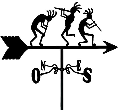 QHYXT Banderuola da Tetto in Ferro battuto in Stile Europeo, banderuola con Pollo Gallo, indicatore di direzione del Vento con Ornamento a Cavallo (Stile 4)