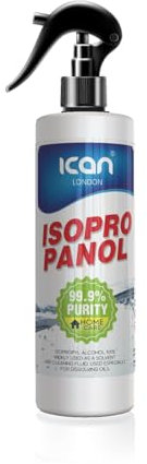 ican London Isopropanol Alcohol / 99.9% Pure Isopropyl Alcohol Cleaning Fluid 500ml Spray