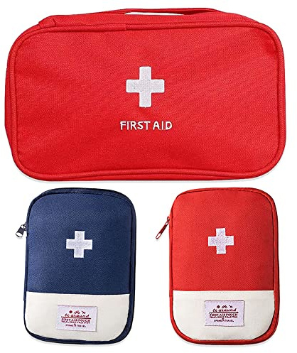 Guidre 3 stycken första hjälpen-set utomhus, miniförsta hjälpen väska tom, reseapotek vattentät, nödlåda för barn, apotekväska, nödfall för kontoret, på resor, camping