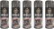 HitlineUK 5 x 400ml Metallic Gun Metal Grey Spray Paint Interior & Exterior Spray Brilliant Gloss Finish Quick Drying