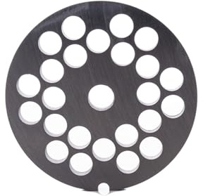 Porkert Lochscheibe Größe 32/12 mm aus Kohlenstoffstahl, Zubehör für manuellen Fleischwolf Größe 32, kompatibel ausschließlich mit Porkert Fleischwölfen