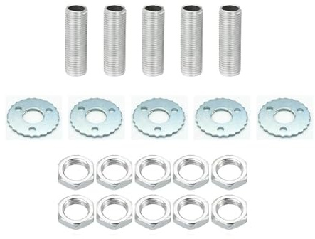 prometeo electronics Kit accessori e ricambi per lumi e lampadari [Barre filettate M10, dadi M10, rondelle dentate, ganci, cavallotto M10, passacavo nylon] (PE.KIT-RI01)