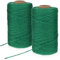 2 rollos de cuerda de jardín, 100 m, verde natural, hilo para plantas, hilo para plantas, cuerda de cáñamo resistente a la rotura para flores, manualidades, jardinería, regalos, plantas, decoración,