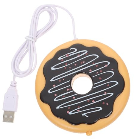 Chauffe-Tasse USB Pratique en Plastique pour Tasses et Boissons | Dessous de Verre Chauffant de Bureau, Température Constante et Chauffe Uniforme, Format Léger Couleur Aléatoire
