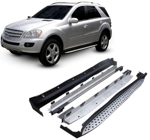 CHANGJQS Auto Trittbretter Seitenschweller für Ml W164 2006-2011, Aluminium Seitenschürze Anticrash Seitenschürze Seitentrittleistenpedale Dekorative Accessoires