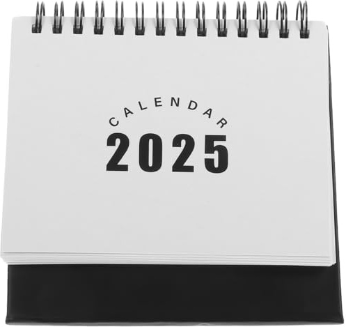 Lurrose 2025 Schreibtischkalender Mini-Tischkalender er für das neue Jahr er stehend Büro Schwarzer Mini- Business-Planer- Papier