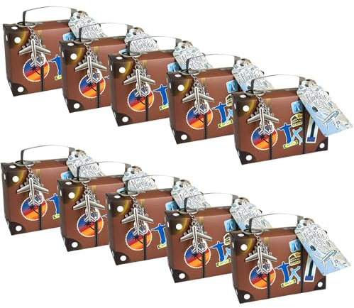 YIZITU Miniatur-Koffer-Boxen für Süßigkeiten, elegant, tragbar, für Partys und Feiern, Süßigkeitenhalter, 10 Stück