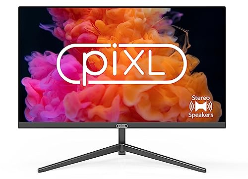 piXL 24 Inch Widescreen Monitor, 60Hz, Full HD 1920 x 1080, 6.5ms Response Time, 16.7 Million Colours, HDMI, VGA, Stereo Speakers