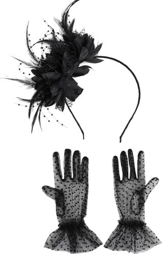 HTTDSLF 2 Stück Fascinator Hut, Fascinator Stirnband Hut Damen, Blume Stirnband mit Feder, Fascinator Braut Kopfschmuck, für Karneval Cocktail Hochzeit Tee-Party Accessoires