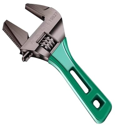 Generico Chiave a manico corto, Chiave corta,Chiave inglese tozza regolabile larga - Chiave tozza, apertura grande, chiave a forma di scimmia, strumenti per tubature idrauliche, bagno