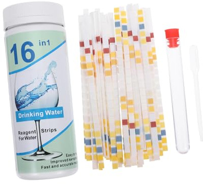 BESTYASH 50 Bandes de Test de Ph pour Eau Potable en Papier Blanc, Kit Multifonction Facile à Utiliser et Haute Précision pour Usage Domestique
