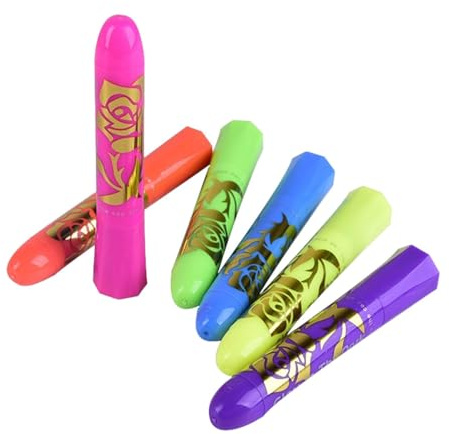 SVCEQZE Neon Gesichtsfarbe | Leuchtende Körperbemalung - Abwaschbare Schminkstifte Für Fasching Halloween Kostüm Erwachsene Kinder Geburtstag Make-up