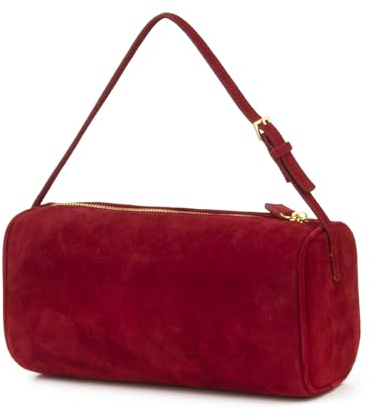 DONNAIN Wildleder Handtasche Damen, Crossbody Bag, Umhängetasche | Lederhandtasche Damen Echtleder, Wildleder Tasche Damen, Kleine Schultertaschen, Modisch Suede Bag mit Verstellbarem Riemen