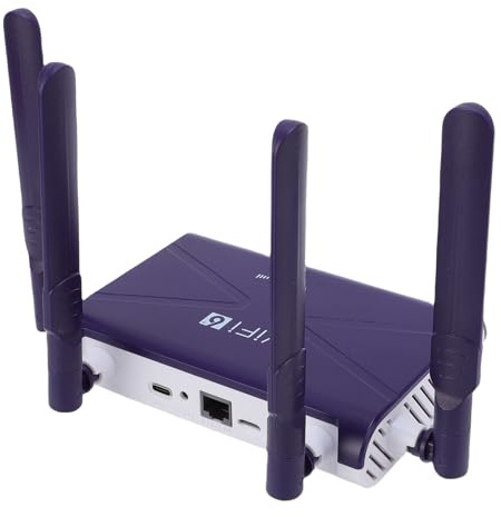 Sxhlseller Router Wireless WiFi6, Router CPE LTE 4G 5G da 300 Mbps con Slot per Scheda SIM, Fino a 32 Dispositivi Supportati, Adattatore di Rete a 4 Antenne per Telefono, Laptop, PC